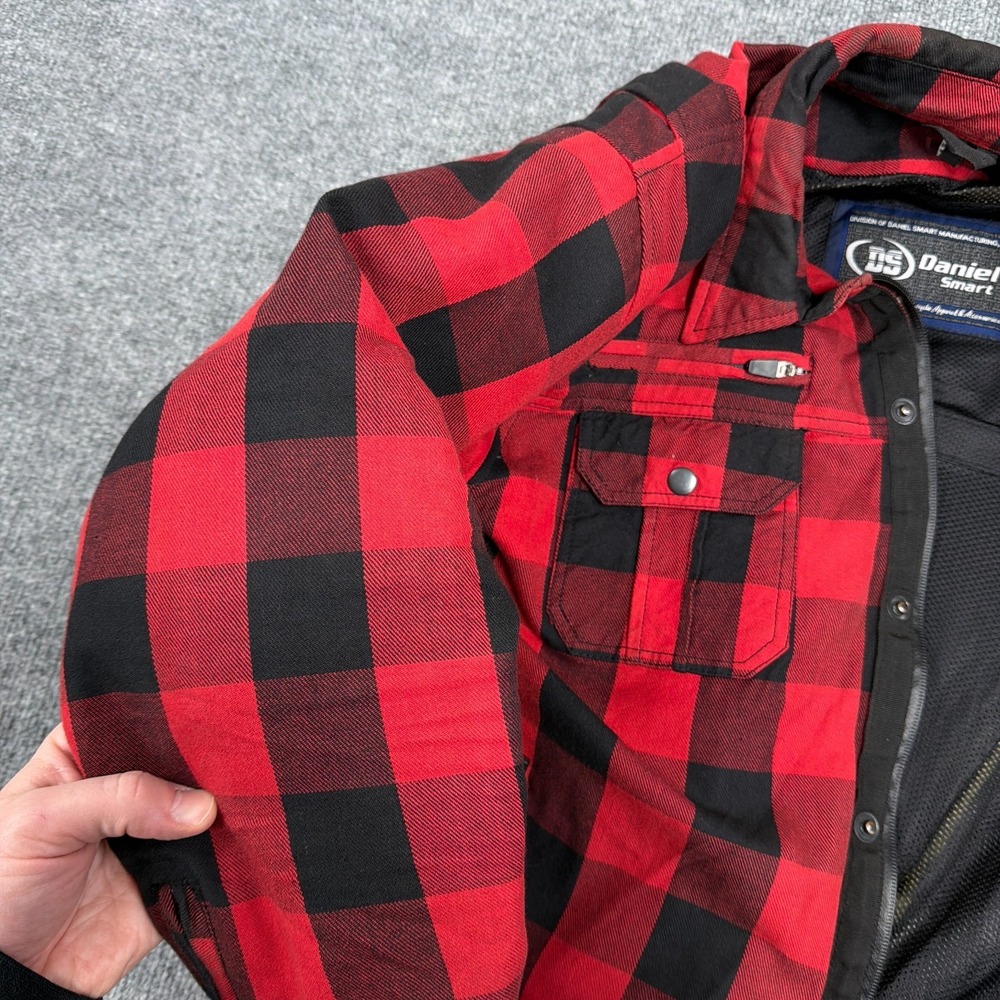 Daniel Smart Motorcycle Jacket Men Medium Red Bla… - image 7